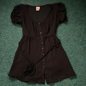 Cute, See Through, and Scrunched Up Short Sleeve with Belt